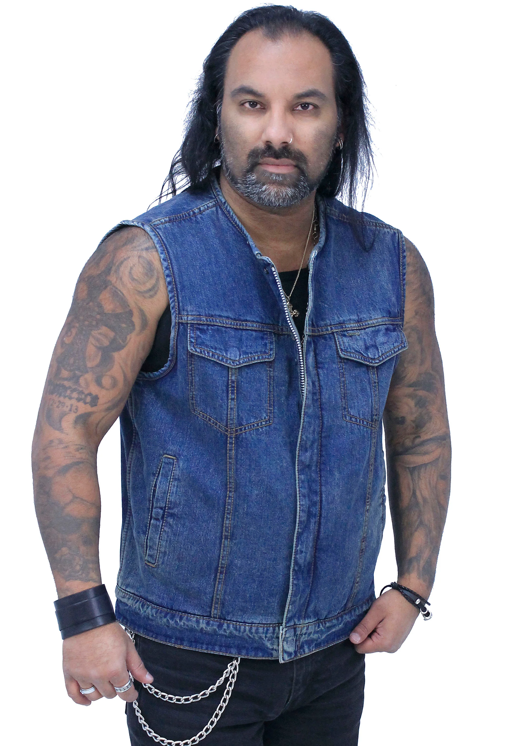 Blue Denim Club Vest w/Easy Access Pocket #VMC624GU - Image 6