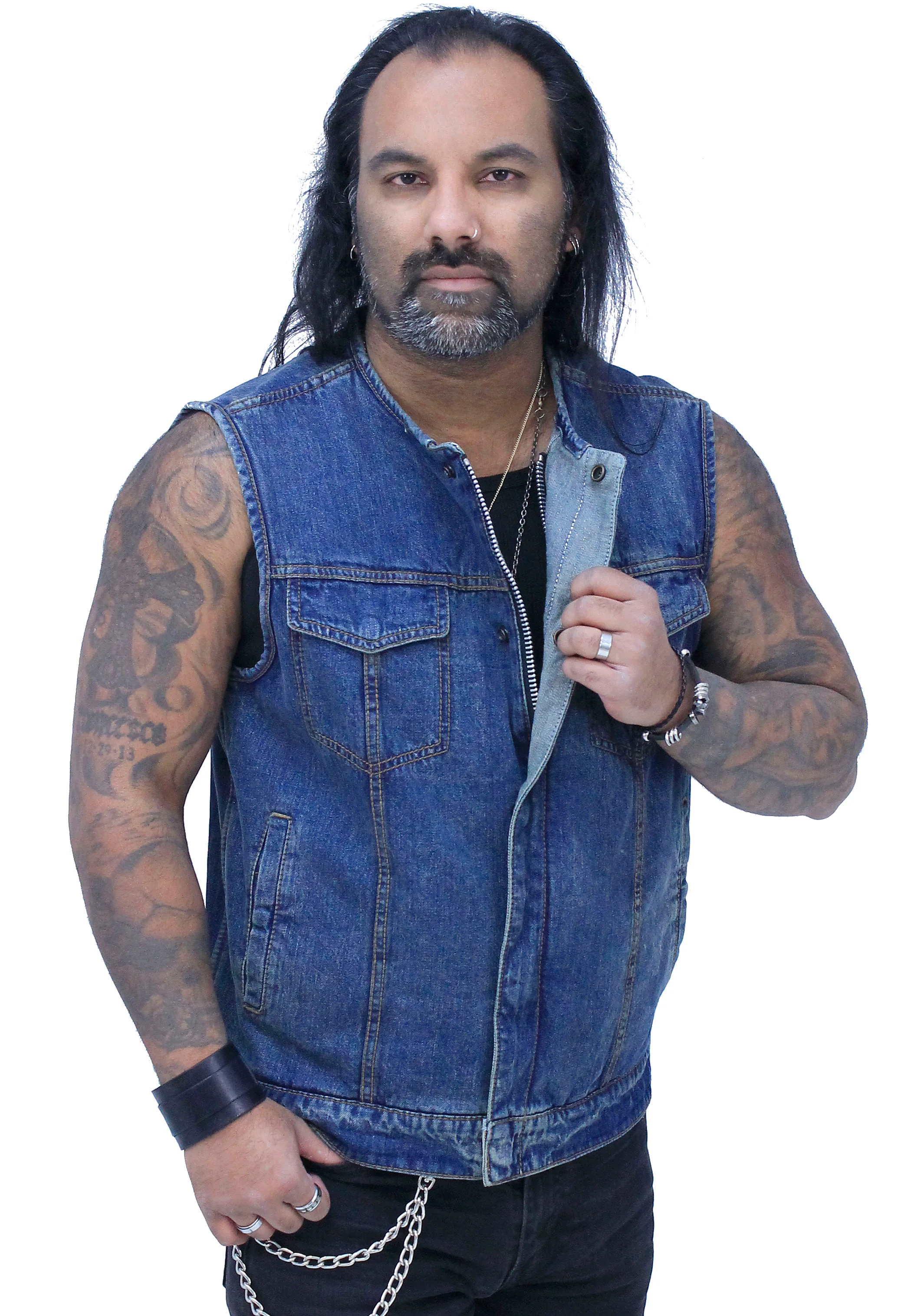 Blue Denim Club Vest w/Easy Access Pocket #VMC624GU - Image 7