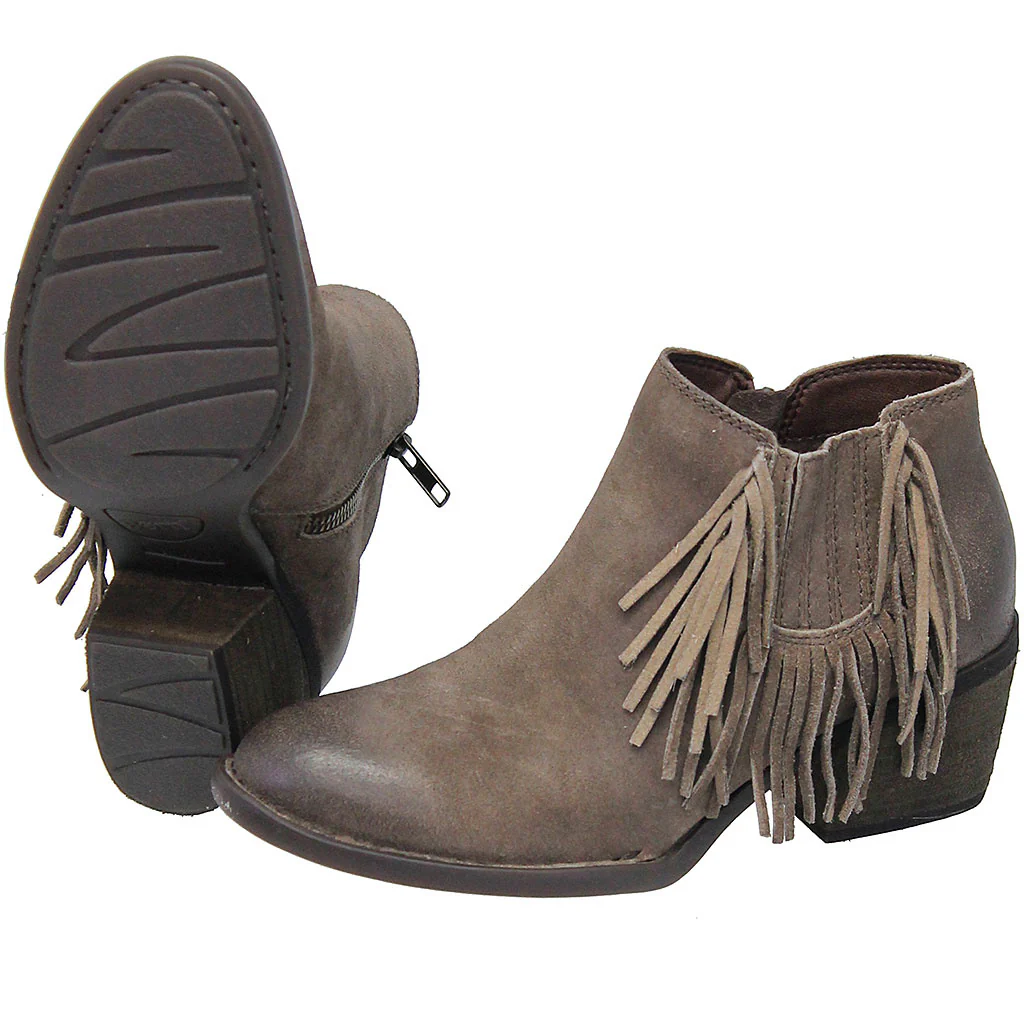 Born Vintage Taupe Fringed Ankle Boot #BL26517ZFT () - Image 3