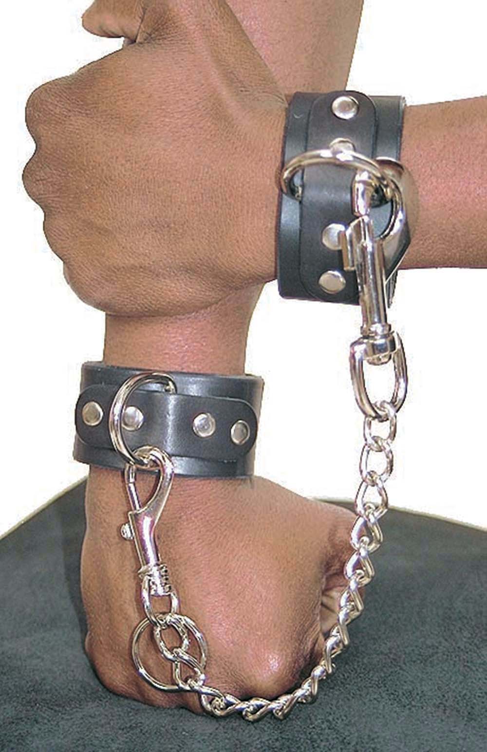 Leather Wristlet Cuff with D Ring #D501W - Image 3