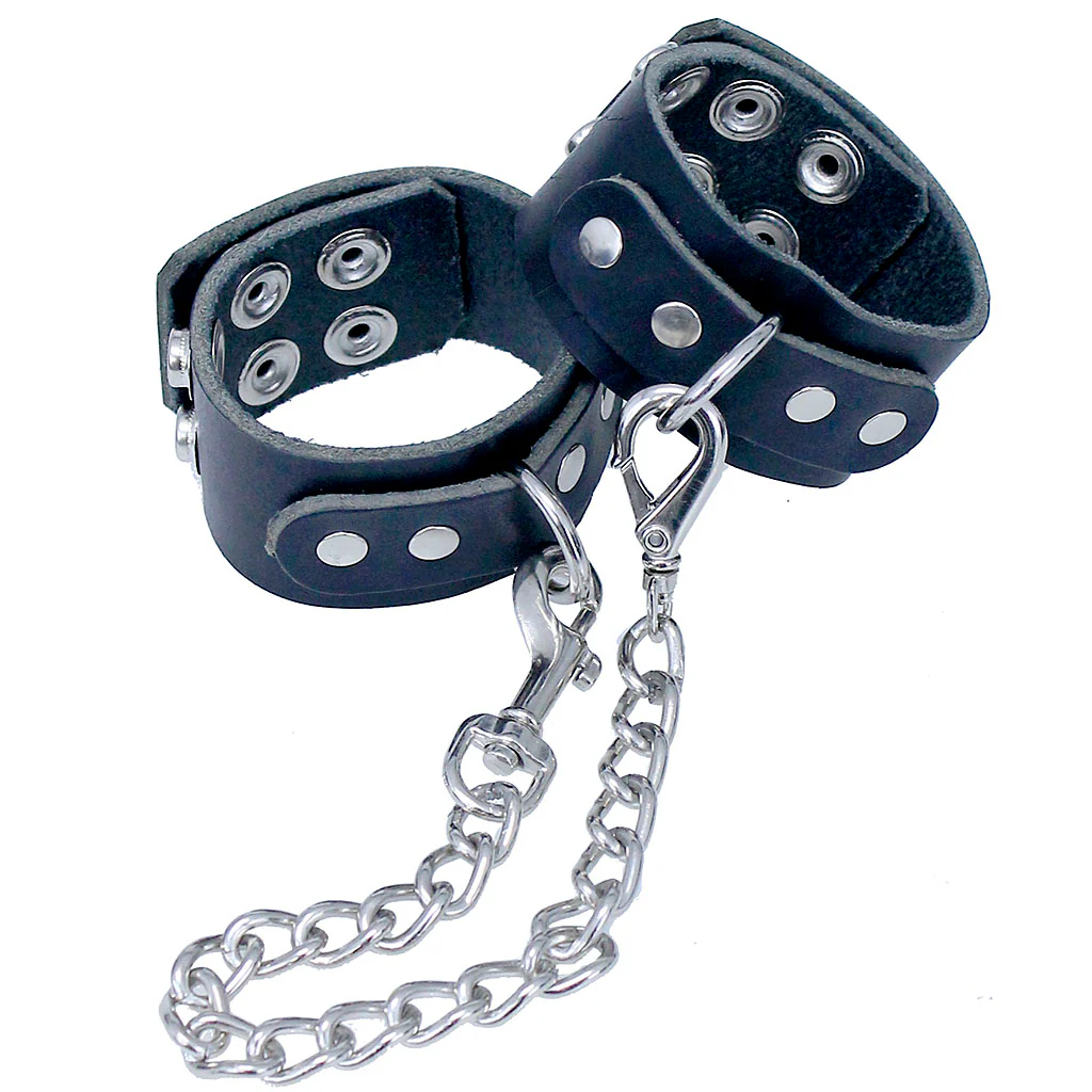 Heavy Duty Leather Wristlet Set w/12" Chain #D503WC - Image 4