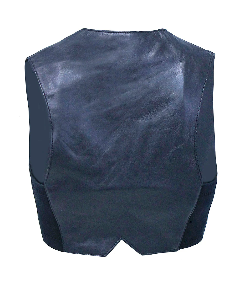 Lambskin Leather V-Neck Zip Crop Vest #VL3026ZK (20) - Image 3