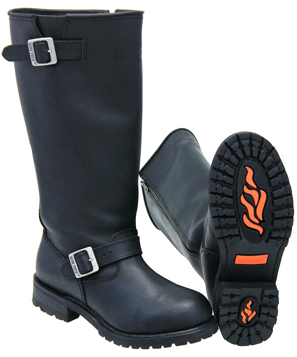 Men's 16 in Tall Engineer Zipper Boots Wide #BM1444ZWK - Image 3