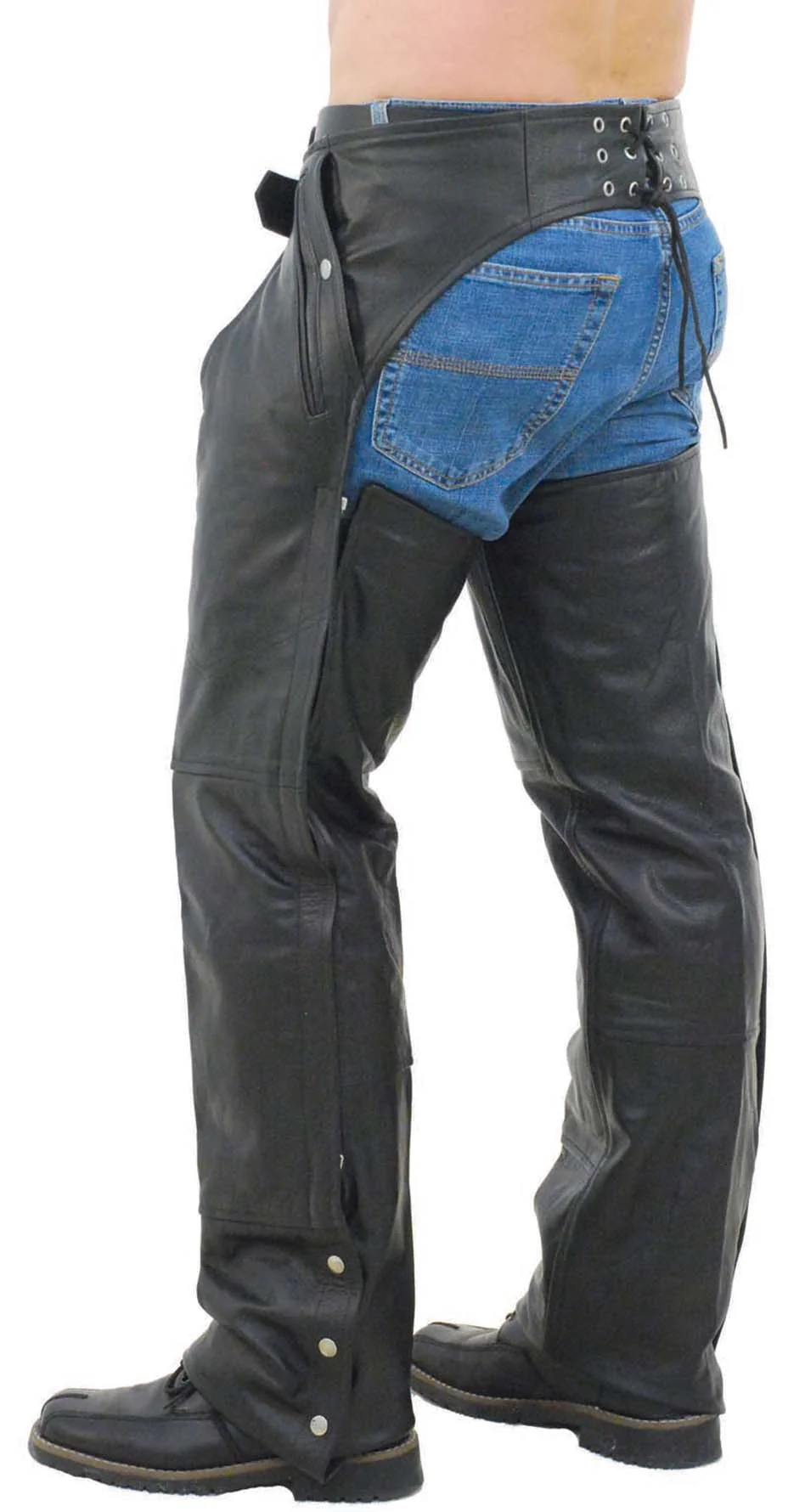 Pocket Motorcycle Chaps w/Snap Out Quilted Lining - Special #C7130ZSP () - Image 5