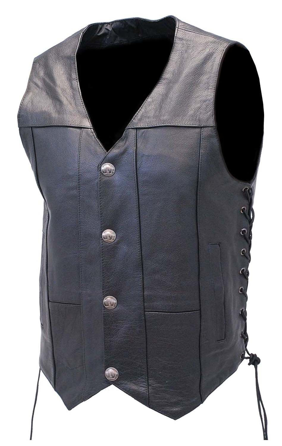 Premium Buffalo Nickel Snap Vest w/Concealed Pockets #VM3701NGLK - Image 3