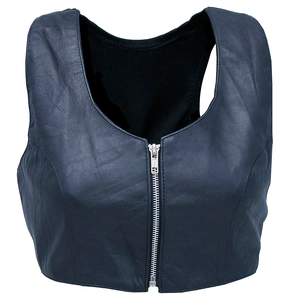 Sport Back Lambskin Leather Top with Zipper #VL3028SPORT (20) - Image 4