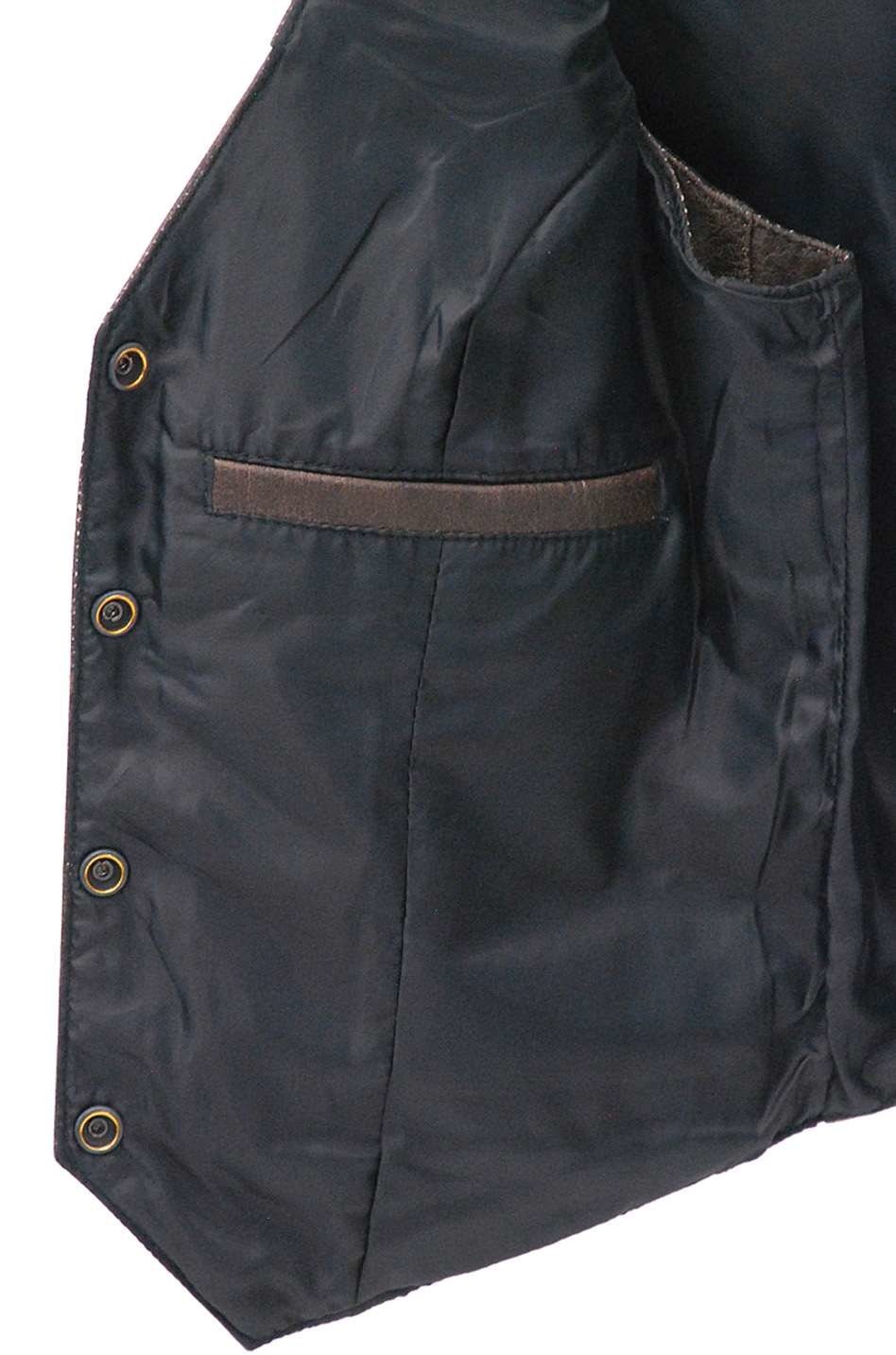 Vintage Brown Basic Leather Vest for Women #VL1225N () - Image 3