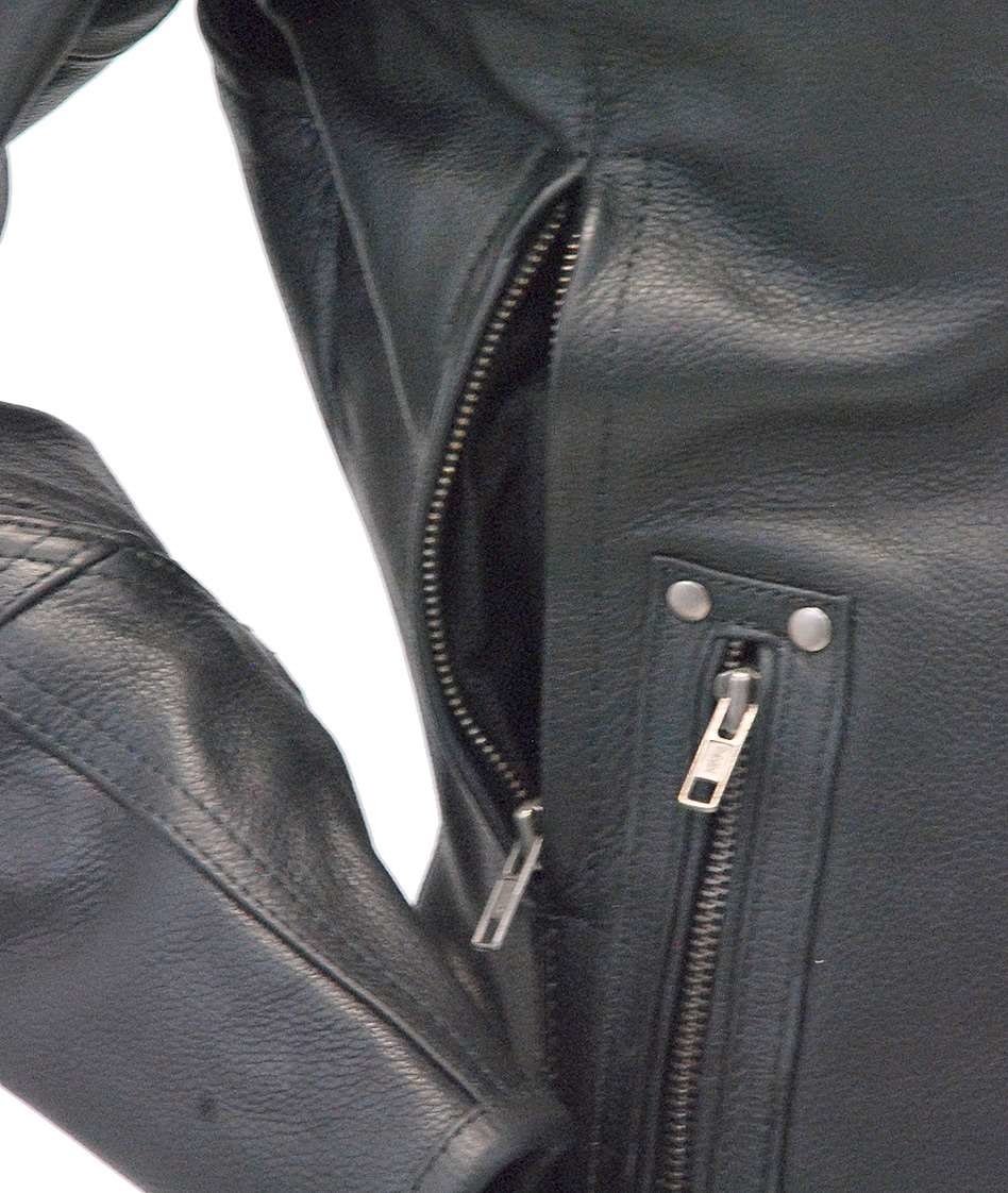 Women's Ultimate Black Racer Vented Motorcycle Jacket #L68330VZRK () - Image 6