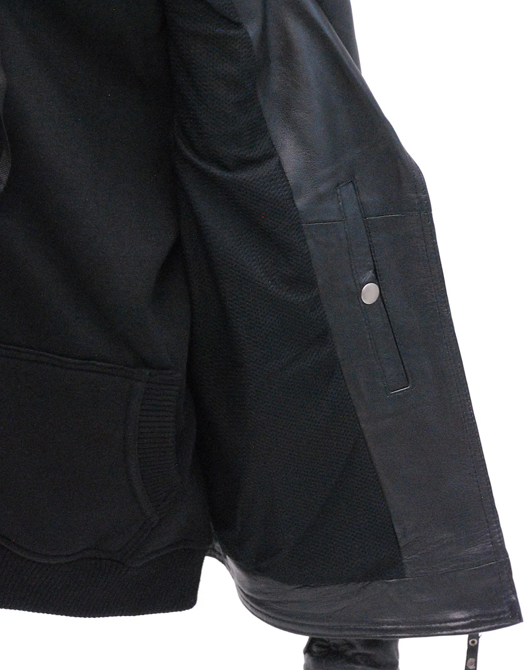 Women's Vented Motorcycle Jacket with Removable Hoodie #L6841HK - Image 7